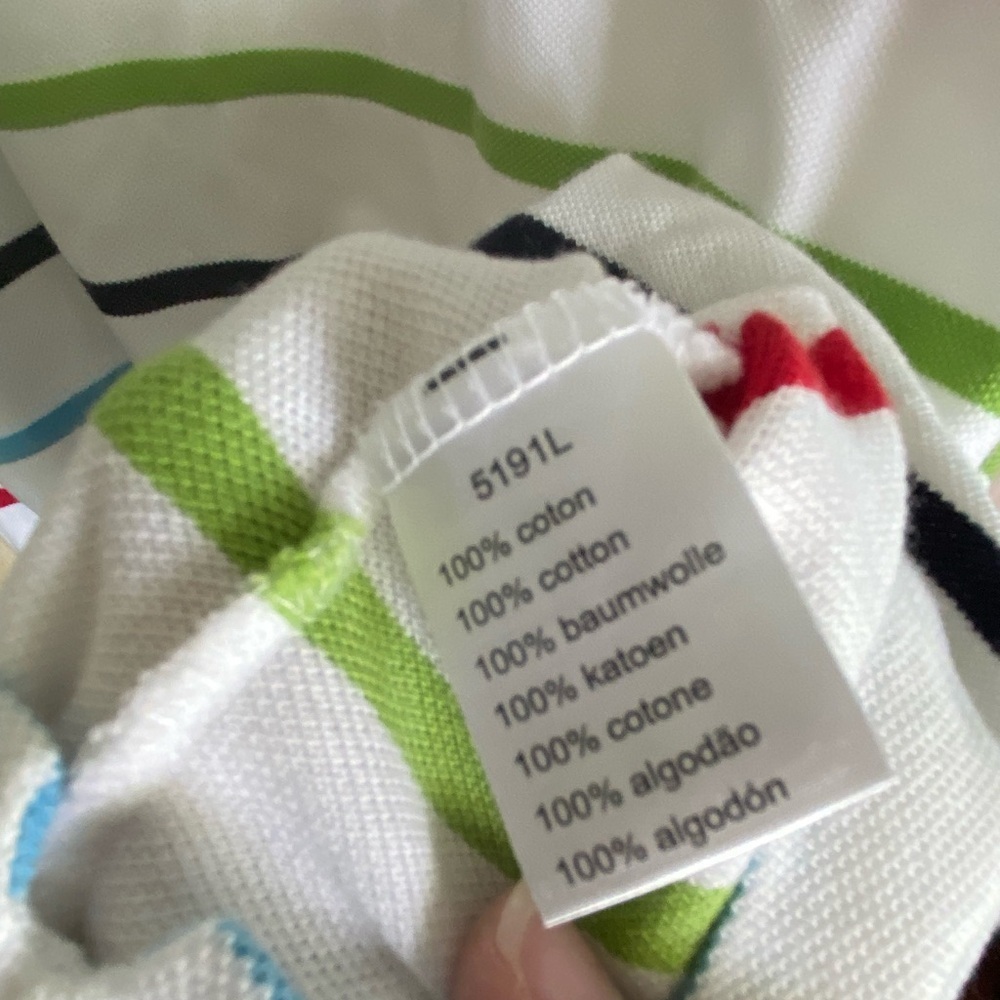 LACOSTE Men's Classic Fit Heavy Piqué Polo Striped Primary Color Sz 9 4X Read - Picture 4 of 8